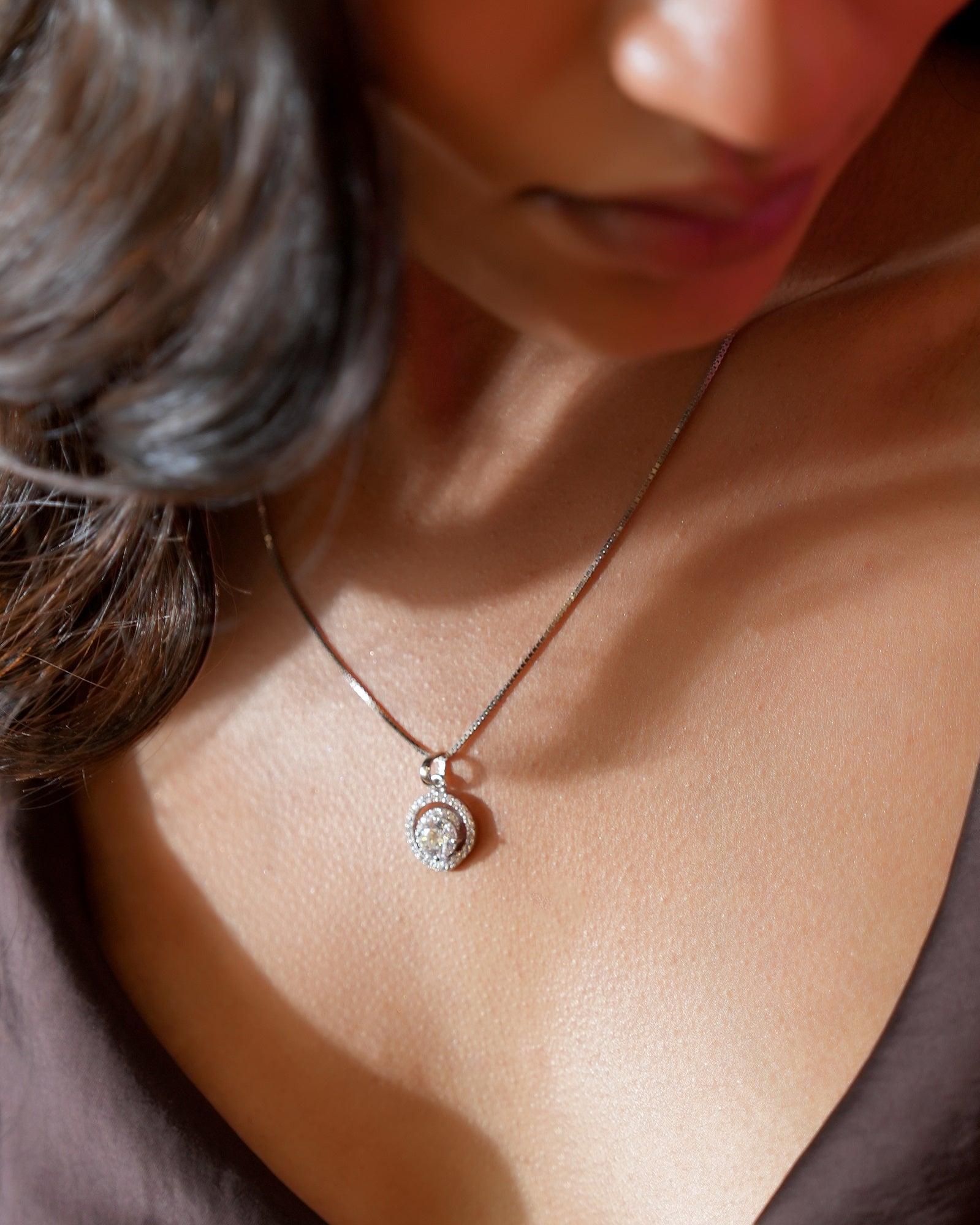 Aura Sterling Silver Pendant Set